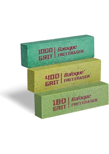 Gitar Için Bel Silgisi, Fret Polishing Rubber, Zımpara Lastiği Blokları, Gitar Cilası, Metal Bel Telleri Için Temizleme Seti, 3'lü Paket (180 ve 400 ve 1000 Granülasyon)