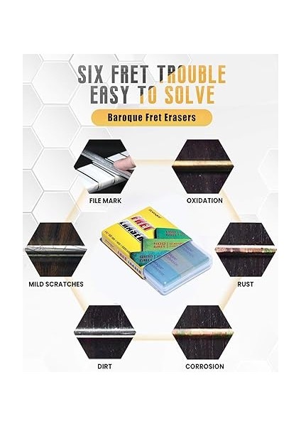 Gitar Için Bel Silgisi, Fret Polishing Rubber, Zımpara Lastiği Blokları, Gitar Cilası, Metal Bel Telleri Için Temizleme Seti, 3'lü Paket (180 ve 400 ve 1000 Granülasyon) modelleri