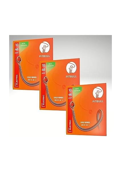 Gold Seri Elektro Gitar Teli 3'lü Set, Tel Sihirbazı, 6'lı Pena Seti (Geg 10-46 L) fırsatları