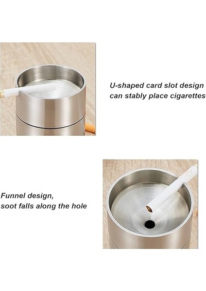 1 Adet Paslanmaz Çelik Küllük Kül Tablası Kalınlaştırılmış Paslanmaz Çelik Küllük Ofis, Ev, Bar, Otel, Araba Için Uygun (7×9,4 Cm) fiyatları