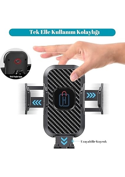 Hb-01 Otomatik Klipsli Araba Telefon Tutucu Ayarlanabilir Cam ve Torpido Için Yüksek Kalite Tutucu fırsatları
