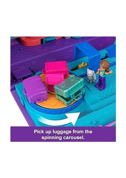 Pocket™ Minik Kedi Hava Yolları™ Oyun Seti Polly Pocket Adventures In Rio Uçak Oyun Seti, 2 Mikro Bebek ve Evcil Hayvan, Aksesuarlar, Seyahat Oyuncağı Uçak HWP19 indirimleri