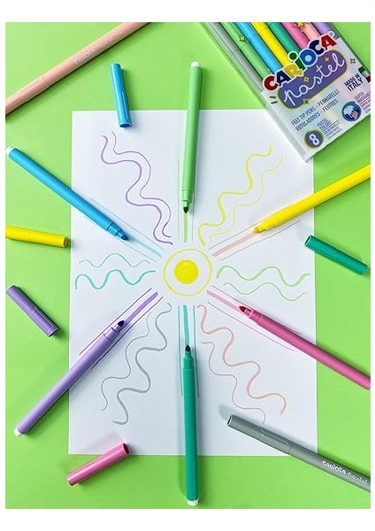 Pastel Süper Yıkanabilir Keçeli Kalem 8'li fırsatları