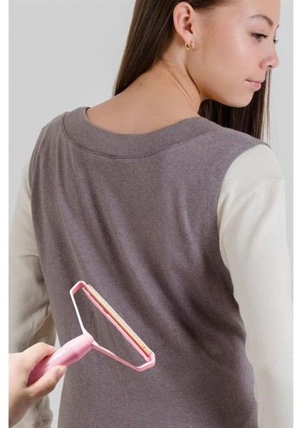 Çift Taraflı Elbise Kazak Plastik Kumaş Tüy Alma ve Tiftik Temizleyici Toplayıcı Taşınabili fiyatları