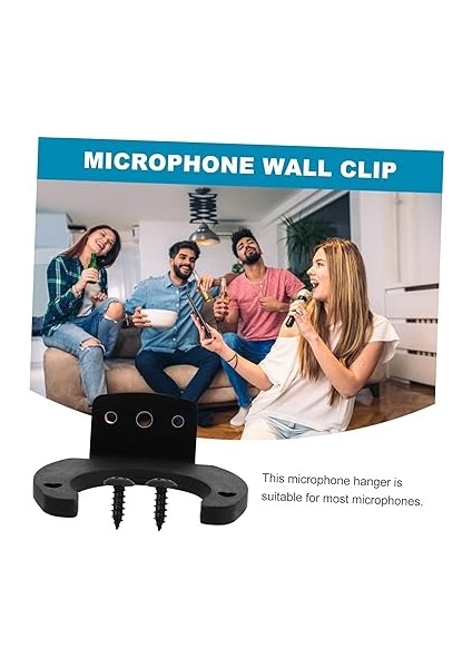 4 Adet Mikrofon Kancası Duvara Monte Tutucu Mikrofon Standı Kamera Üçayağı Tripod Kablosuz Mikrofon Kelepçesi Mikrofon Askı Tutucu Çalışma Masası Ilişki Kurmak Binmek Parantez fırsatları