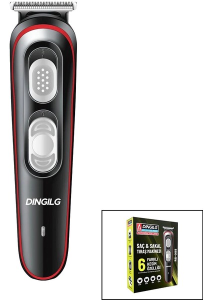 Saç - Sakal Kesme Traş Makinesi 6 Farklı Kesim Usb Şarjlı 2 Kademe Bıçak Ayarı Rd-055 (5148)
