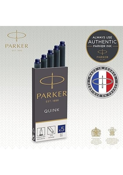 Quink Dolma Kalem Kartuşu, Mavi, 5'li Kutu fiyatları