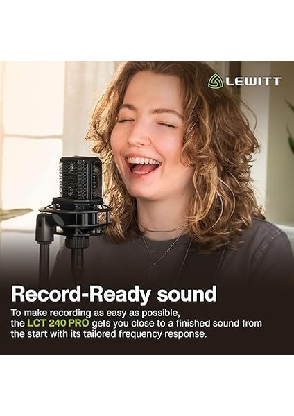 Vokal Enstrüman Kayıt ve Akış Için Xlr Kondenser Mikrofon - Lct 240 Pro Profesyonel Kondenser Kapsül Mikrofon Montaj ve Ön Cam - Ev Kaydı Için Mükemmel (Siyah, Vp) modelleri