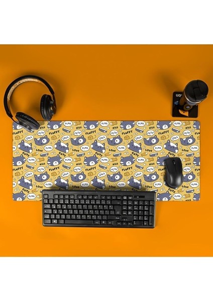 Kız Arkadaşa Hediye Sevimli Kedi Tasarımlı Mousepad - Mouse Pad - Fare Altlığı modelleri