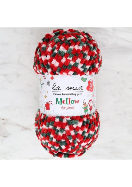 La Mia Mellow Christmas Altın Simli El Örgü Ipi -