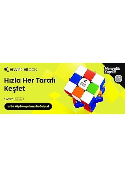 Block 355S 3x3 Manyetik Rubik Küp Zeka Küpü 48 Mıknatıslı Profesyonel Hız Küp (Etiketsiz) Türkiye Resmi Satıcısı (Gan Üretimidir) fiyatları