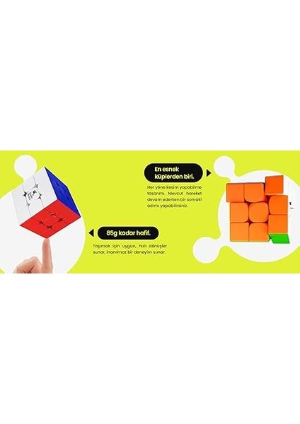 Block 355S 3x3 Manyetik Rubik Küp Zeka Küpü 48 Mıknatıslı Profesyonel Hız Küp (Etiketsiz) Türkiye Resmi Satıcısı (Gan Üretimidir) indirimleri