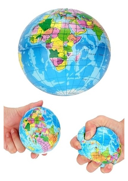 Köpük Topu Stres Giderme Dünya Haritasi Oyuncak Küre Sıkma Oyuncak Bilek Egzersiz Topu 1650 fiyatları