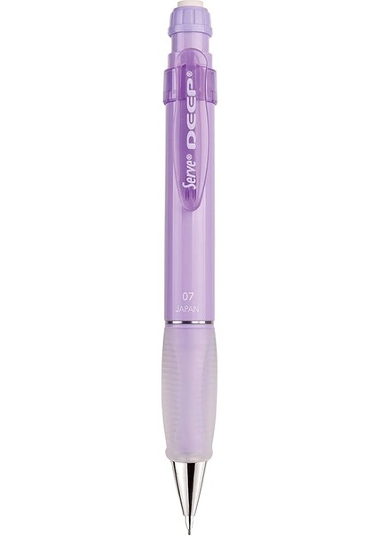 Deep Versatil Kalem, Silgi ve Kalem Ucu 0,7mm 3'lü Set - Lavanta modelleri