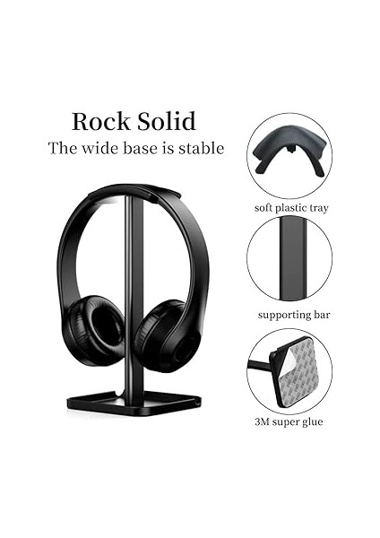 Kulaklık Standı, Masaüstü Kulaklık Standı, Kaymaz Silikonlu Oyun Kulaklığı Standı, Çok Yönlü Kulaklık Tutucu Tüm Kulaklıklara Uyuyor fiyatları