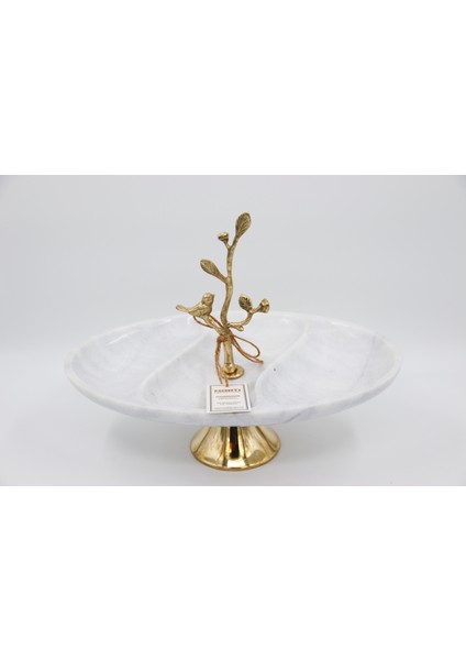 El Yapımı Dekoratıf Mermer Taşlı Bronz Desenli Tabak modelleri