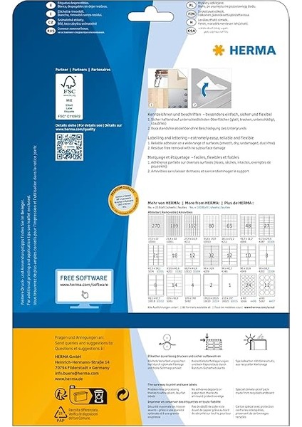 4387 Üniversal Etiket Dın A4 Çıkarılabilir 30 Mm, 25 Yaprak, Kağıt, Mat, Yuvarlak, Çıkarılabilir ve Tekrar Yapışan Adres Çıkartması, 1.200 Yapışkan Etiket, Beyaz fiyatları
