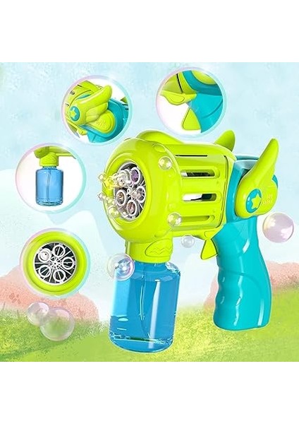 Machine Gun Baloncuk Çıkartan Tabanca Büyük Boy Pilli Otomatik Köpük Tabancası (Mavi) indirimleri