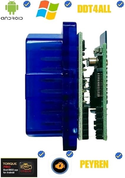 V1.5 Çift Anakart ELM327 Bluetooth PIC18F25K80 Destekli DDT4ALL Torque Car Scanner fiyatları