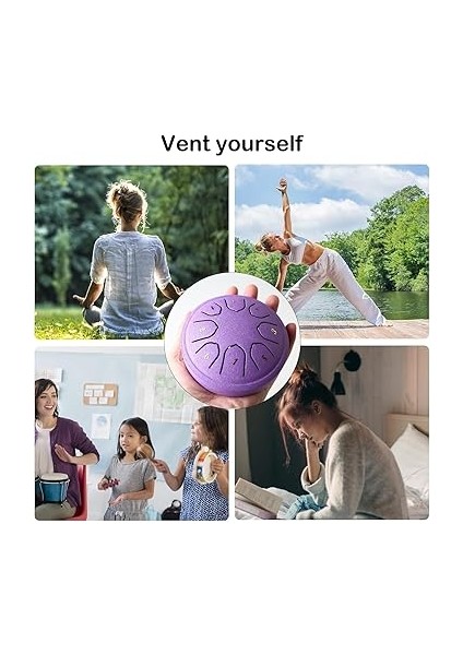 Dil Davul Pan Davul Perküsyon, Mini Davul El Panası, Mini Düz Davul, Çelik Dil Davulu, Çocuklar ve Yetişkinler, Eğitim, Eğlence, Meditasyon, Yeni Başlayanlar Için (Mor) indirimleri