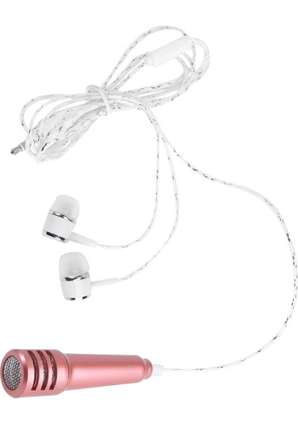 2ADET Mini K Şarkı Mikrofonu Akıllı Telefonlar Için Uyumlu Kaydı ve Karaoke Uygulamalarıyla Altın Tip
