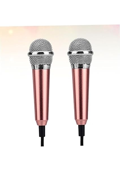 2ADET Mini K Şarkı Mikrofonu Akıllı Telefonlar Için Uyumlu Kaydı ve Karaoke Uygulamalarıyla Altın Tip fiyatları