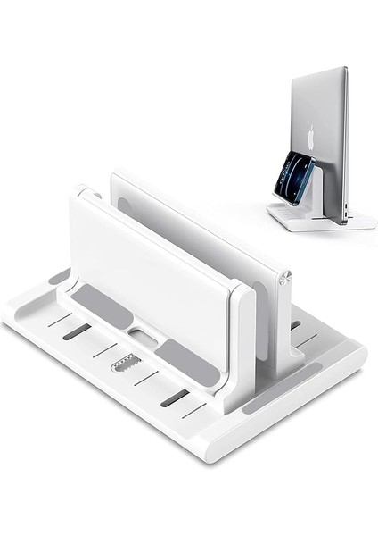 Ayarlanabilir Çok Amaçlı Telefon Tutuculu Laptop Notebok Macbook Için Dikey STAND-AL4495 (Siyah)