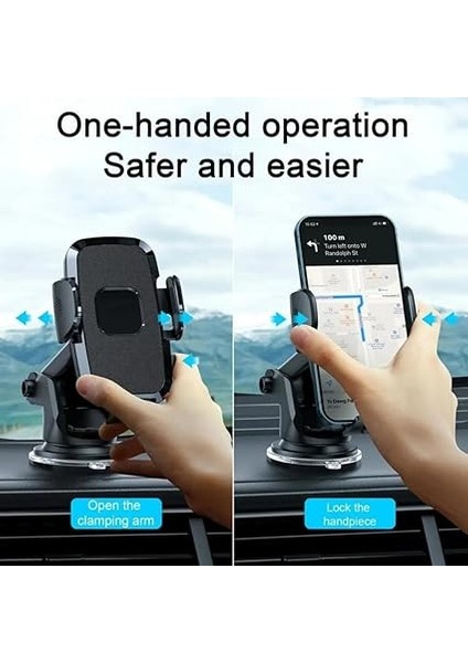 Telefon Tutucu Araç Otomatik Klipsli Araba Telefon Tutucu Ayarlanabilir Cam ve Torpido Için Yüksek Kalite Tutucu fiyatları