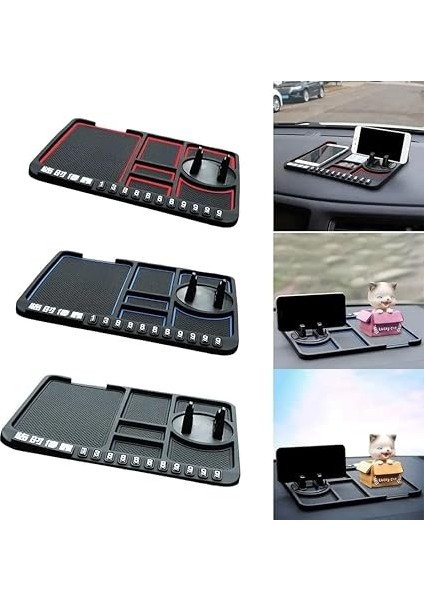 Torpido Üstü Numaratörlü Telefon Tutucu Kaydırmaz Mat Araba Için Kaymaz Telefon Pedi, Çok Işlevli Araba Kaymaz Gösterge Paneli Matı, Evrensel 360° Dönebilen Cep Telefonu Tutucu modelleri