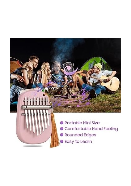 Enstrümanlar Mini Kalimba Başparmak Piyano, 8 Tuşlu Taşınabilir Müzik Aleti, Tune Hammer Dahil, Yetişkinler Için Ideal Hediye, Seyahat Dostu Müzik Aleti fiyatları