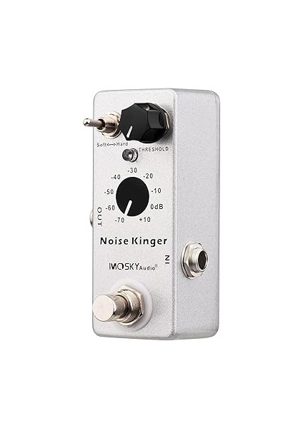 Noise Kinger Noise Gate Gürültü Önleyici Gürültü Azaltıcı Gitar ve Bas Efektörü Elektrik Bas Gitar Efekt Pedalı Gürültü Azaltma 2 Mod Gerçek Baypas Gümüş indirimleri