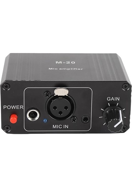 Mic Preampifier Dengeli Siyah Metal Yapısı 22DB Kazanç Şarj Edilebilir Li Iyon Pil Mikrofonu Preamp Stüdyo Kaydı 48V Xlr Çıkışı Düşük Gürültü indirimleri