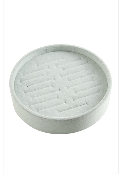 Yuvarlak Ahşap Anfora Kumaş Kelepçe Bileklik 20 cm