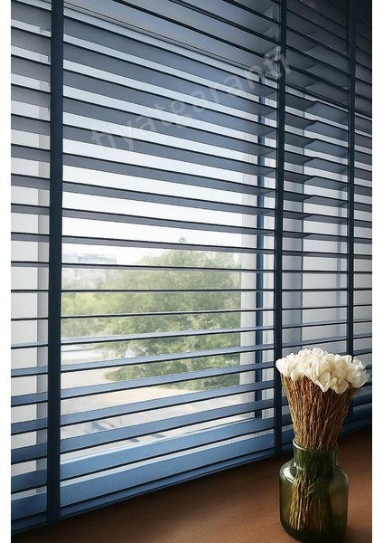 Antrasit Gerçek Ahşap Jaluzi 50MM Zincirli Redüktörlü Kurdelalı AJS1002 fırsatları