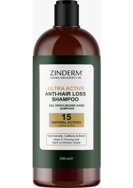 Saç Dökülmesi Karşıtı Hızlı Uzamaya Yardımcı Güçlendirici Keratin, Biotin 15 Aktifli Şampuan 500 ml