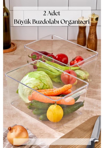 2 Li Buzdolabı Organizeri & Buzdolabı Düzenleyici 6 Lt
