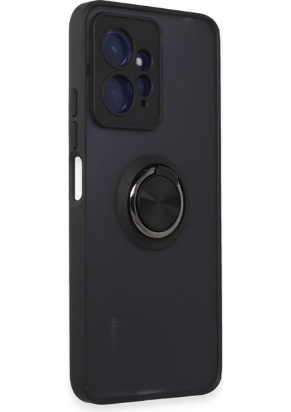 Note 12 4g Kılıf Montreal Yüzüklü Silikon Kapak - Siyah fiyatları