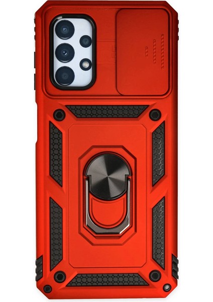 A33 5g Kılıf Pars Yüzüklü Silikon - Kırmızı