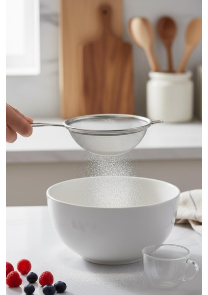 Paslanmaz Çelik Kalaylı Süzgeç 17 cm