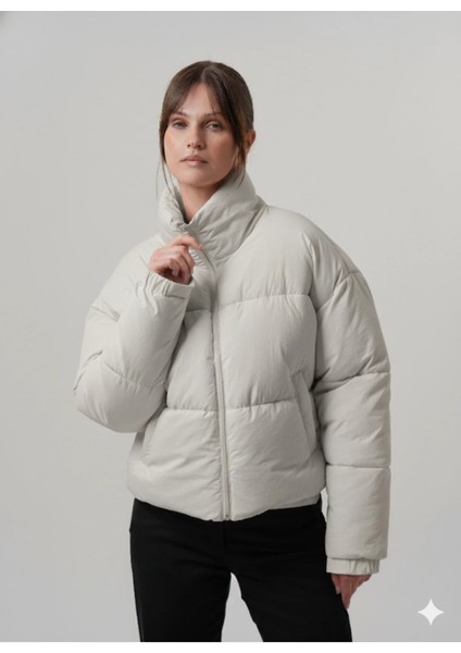 Zeta Kadın Mont Şişme Kadın Crop Mont