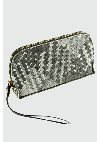 Gri Hasır Desenli Dikdörtgen Deri Cüzdan fiyatları