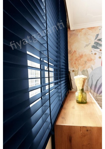 Antrasit Gerçek Ahşap Jaluzi 50MM Zincirli Redüktörlü Kurdelalı AJS1002 modelleri