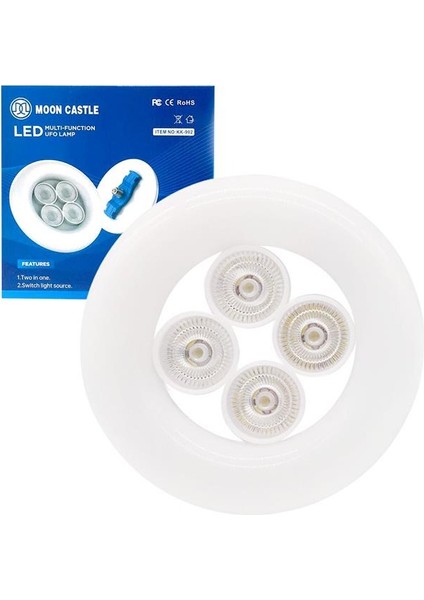 Beyaz E27 Duy 48 Watt 4'lü Ufo LED Lamba KK-902 modelleri