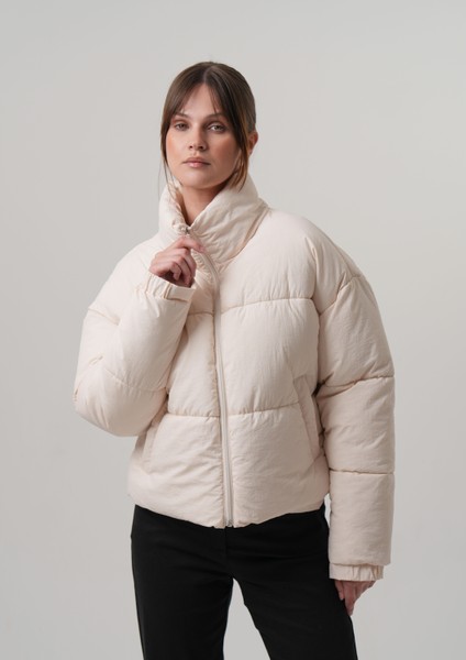 Zeta Kadın Mont Şişme Kadın Crop Mont