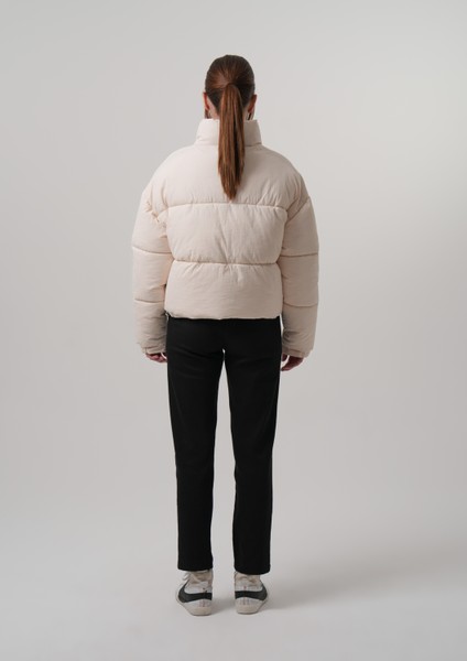 Zeta Kadın Mont Şişme Kadın Crop Mont