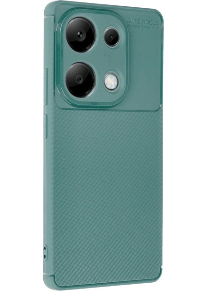 Newface Note 13 4g Kılıf Auto Focus Karbon Kapak - Koyu Yeşil fiyatları
