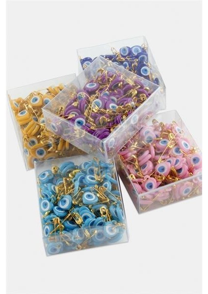 Kalp Nazar Boncuklu Çengel Iğne 100 Adet fiyatları