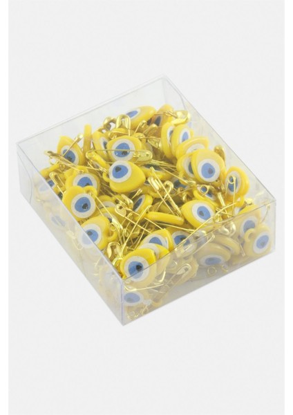 Kalp Nazar Boncuklu Çengel Iğne 100 Adet modelleri