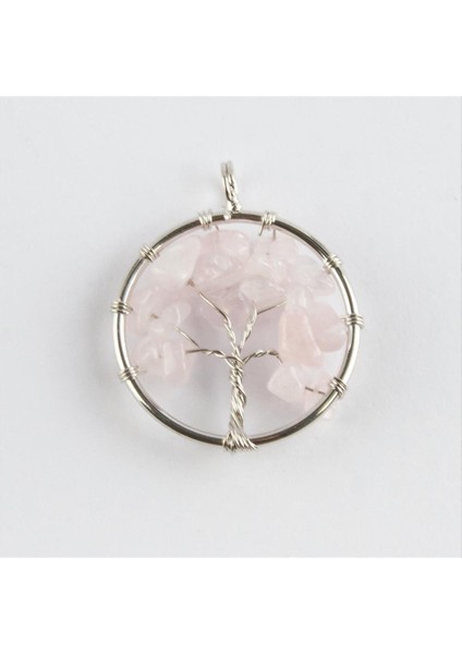 Pembe Kuvars Doğaltaş Kolye Ucu fiyatları