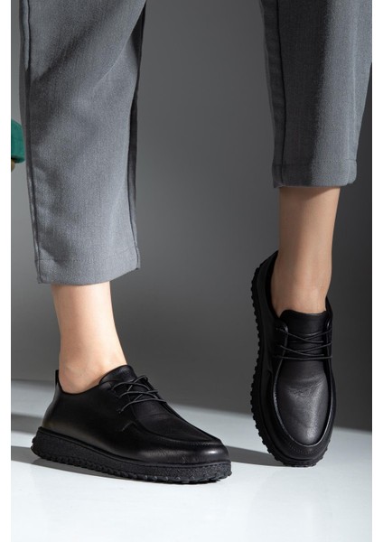 Kadın Siyah Hakiki Deri Yumuşak Tasarım Ortopedik Hafif Oxford Casual Ayakkabı modelleri
